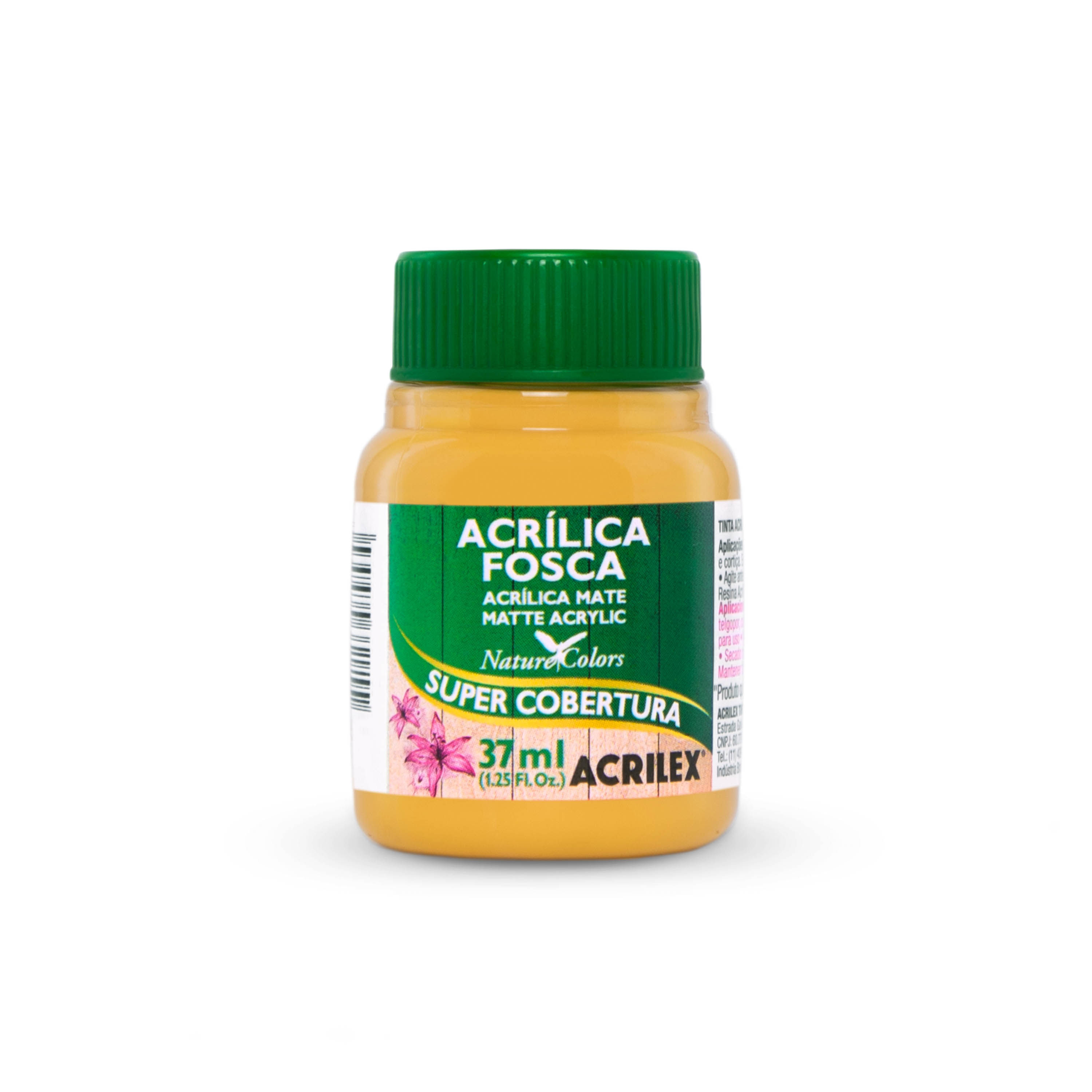 TINTA-ACRILICA-FOSCA-37ML-ACRILEX---505---AMARELO-OURO