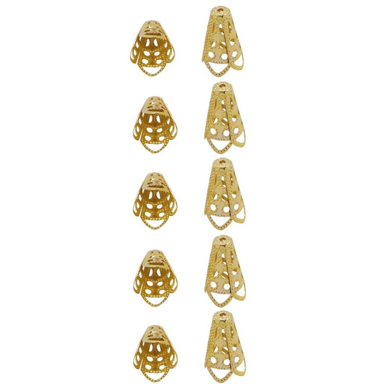 TULIPA-CONE-16X10MM-EM-FERRO-COM-50-PECAS-DOURADO