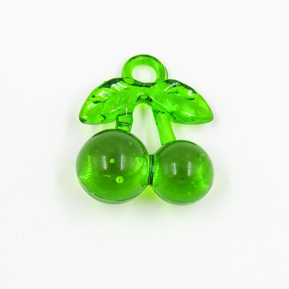 PINGENTE-CEREJA-26X21MM-EM-ACRILICO-COM-50GR---0925---VERDE