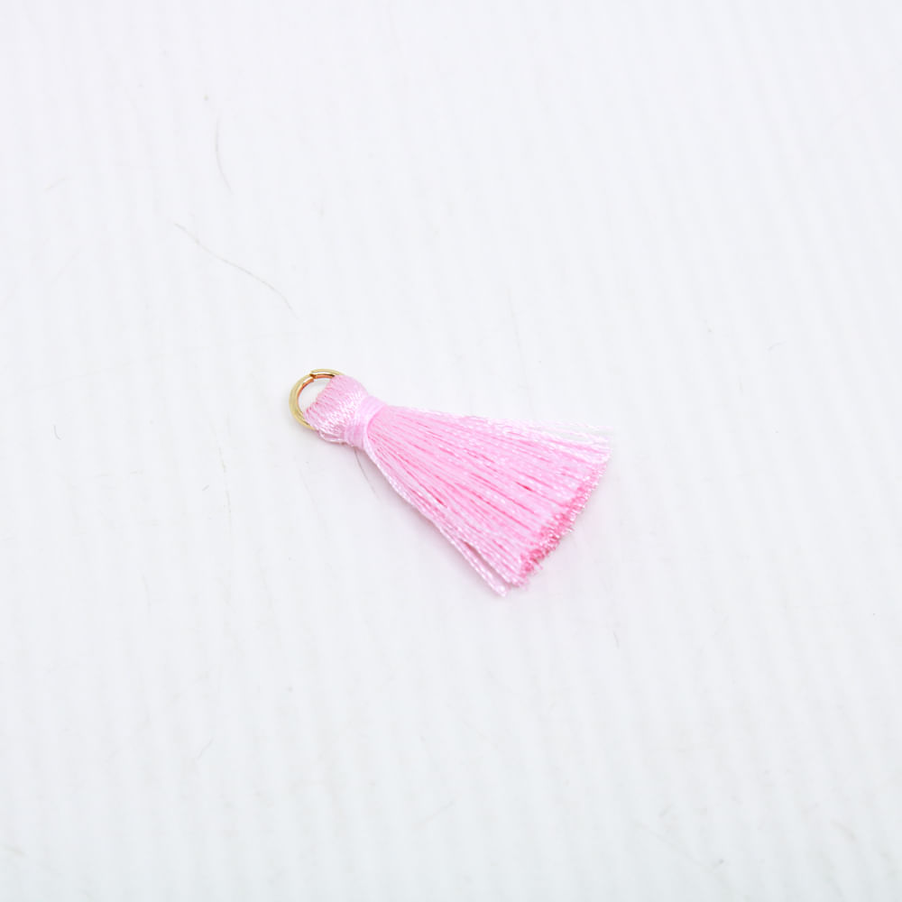 PINGENTE-POMPOM-TASSEL-25MM-EM-POLIESTER-COM-10-PECAS-ROSA