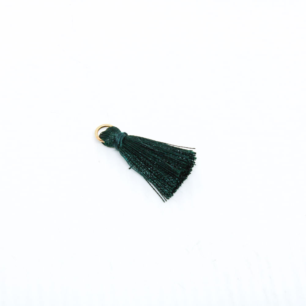 PINGENTE-POMPOM-TASSEL-25MM-EM-POLIESTER-COM-10-PECAS-256---VERDE-Z56