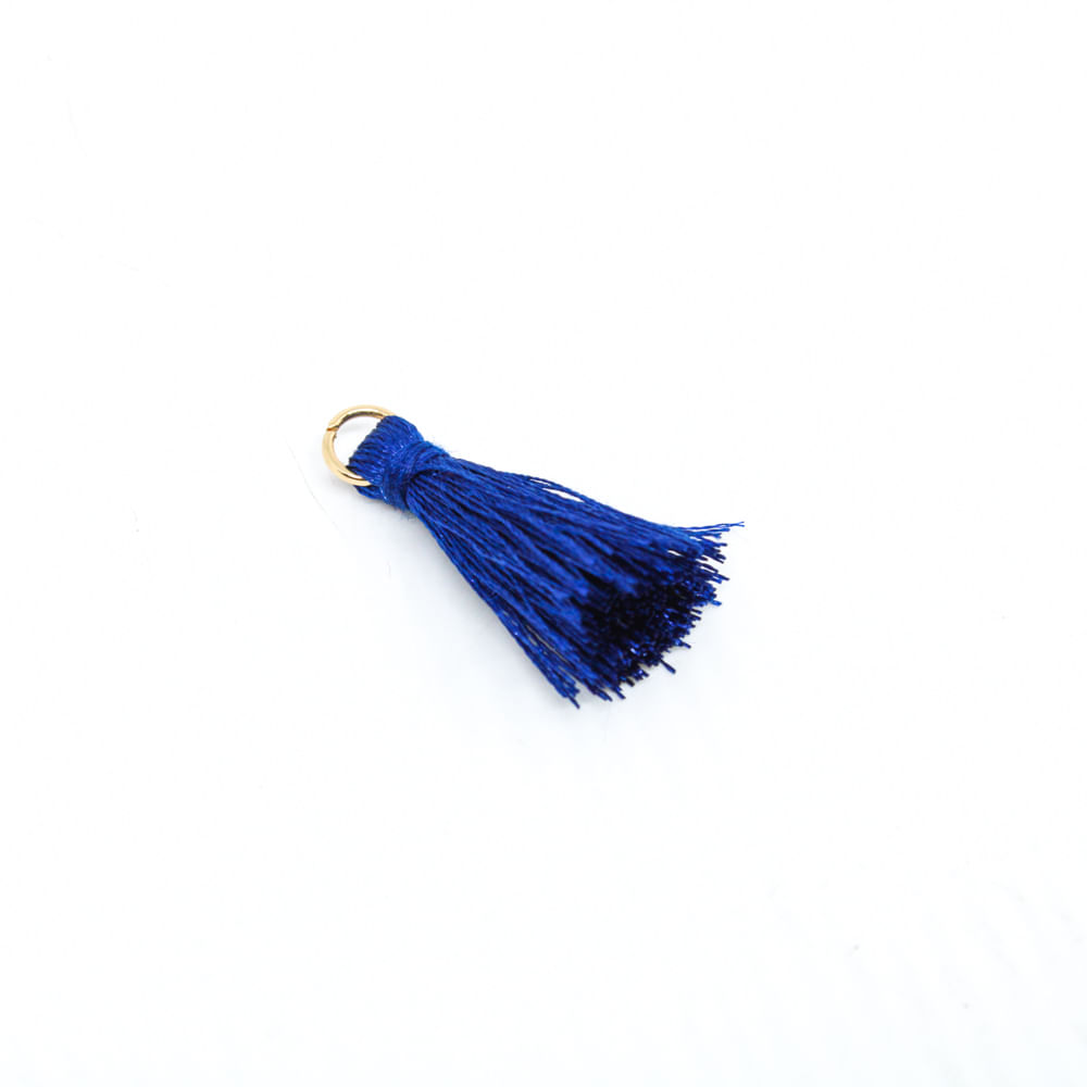 PINGENTE-POMPOM-TASSEL-25MM-EM-POLIESTER-COM-10-PECAS-AZUL