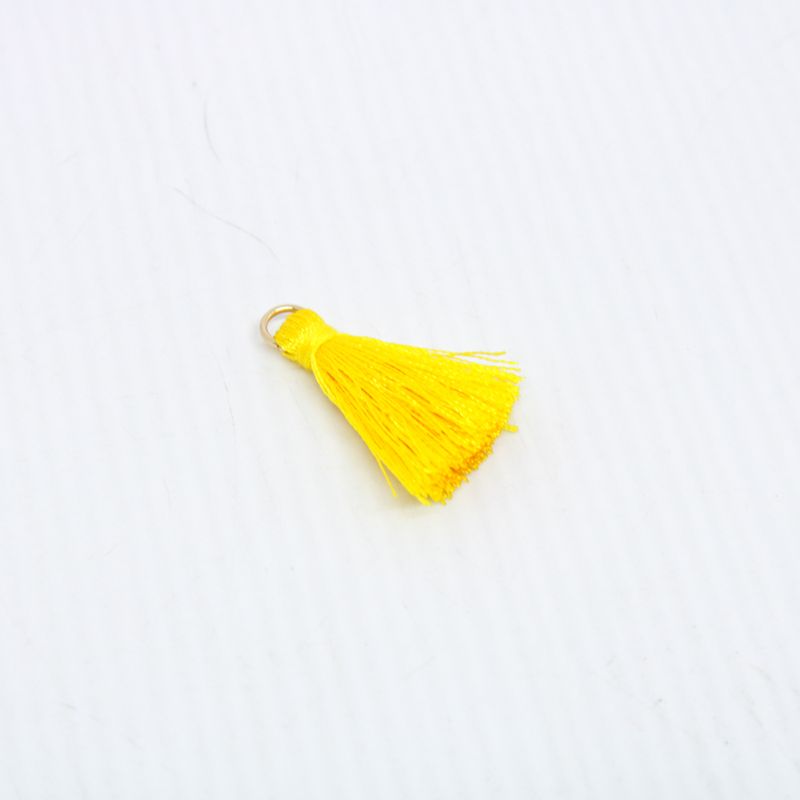 PINGENTE-POMPOM-TASSEL-25MM-EM-POLIESTER-COM-10-PECAS-AMARELO-CANARIO