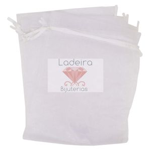 SACO DE ORGANZA 9X12CM  COM 10 PEÇAS