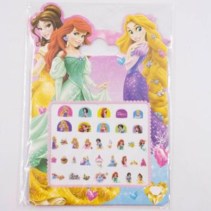 CARTELA DE ADESIVOS UNHA BELA ARIEL E RAPUNZEL EM PLASTICO COM 12 PACOTES