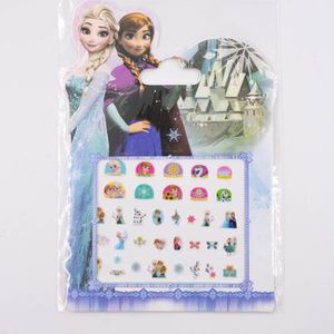 CARTELA DE ADESIVOS UNHA ELSA E ANNA EM PLASTICO COM 12 PACOTES