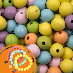 BOLA DE BORRACHA PASSANTE 10MM EM SILICONE COM 50GR