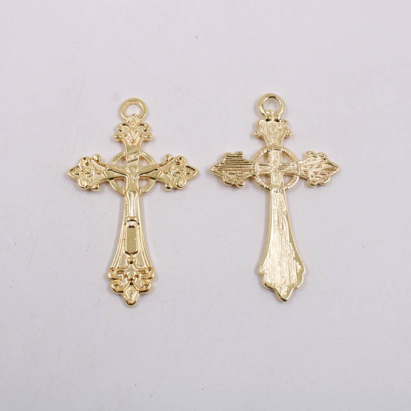 PINGENTE-CATAFORETICO-CRUCIFIXO-65X40MM-EM-ZAMAC-COM-02-PECAS---DOURADO