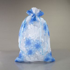 SACO DE ORGANZA FLORIDO 15X24CM COM 02 PEÇAS