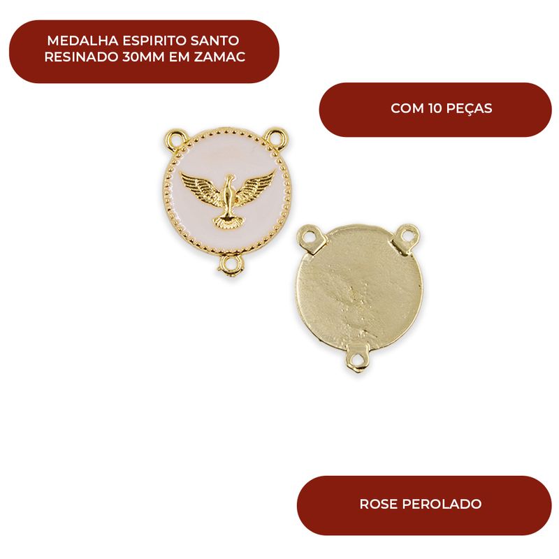 MEDALHA-ESPIRITO-SANTO-RESINADO-30MM-EM-ZAMAC-COM-10-PECAS---382---ROSE-PEROLADO