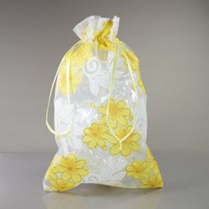 SACO DE ORGANZA FLORIDO 20X35CM COM 02 PEÇAS