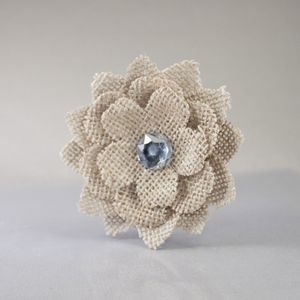 FLOR COM STRASS DE RAMI 8CM COM 10 PEÇAS