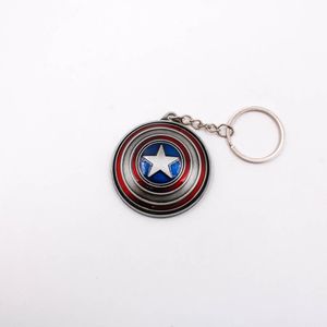 KIT PINGENTE ESCUDO GIRATORIO CAPITÃO AMERICA 50MM EM ZAMAC UNIDADE