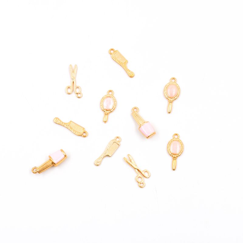 PINGENTE-KIT-BELEZA-22MM-EM-ZAMAC-COM-02-PECAS---DOURADO