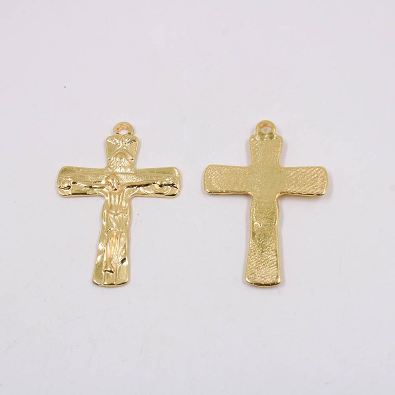 PINGENTE-CATAFORETICO-CRUCIFIXO-62X45MM-EM-ZAMAC-COM-02-PECAS---DOURADO