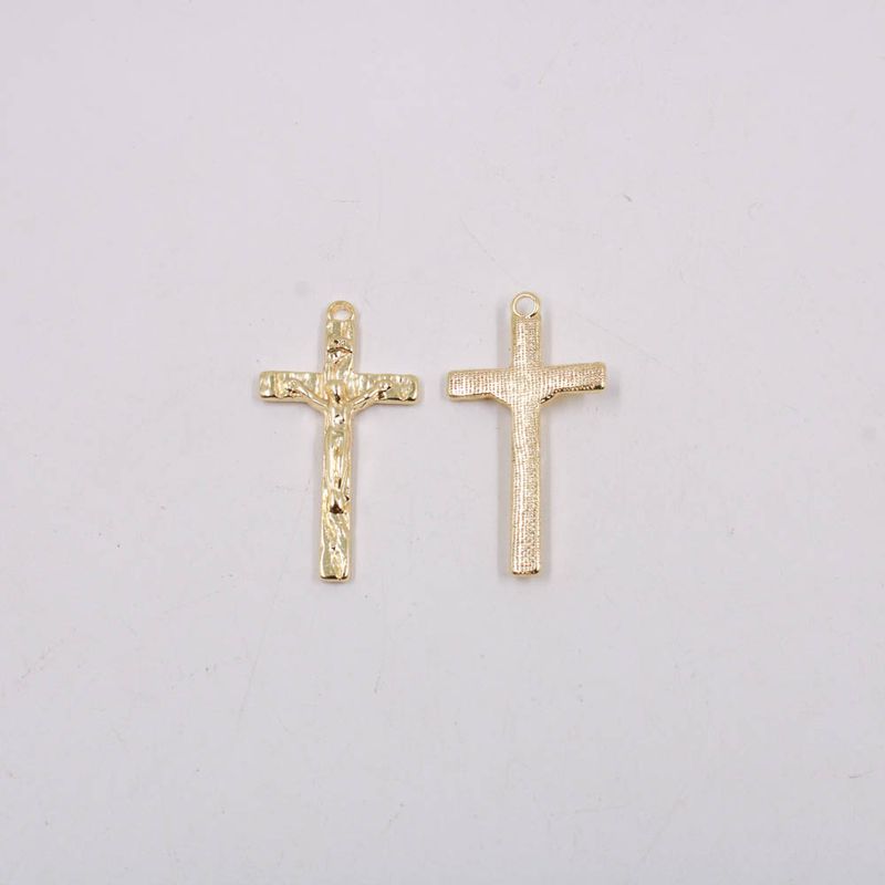 PINGENTE-CATAFORETICO-CRUCIFIXO-40X21MM-EM-ZAMAC-COM-12-PECAS---DOURADO