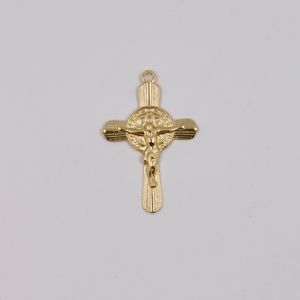 PINGENTE CATAFORETICO CRUCIFIXO 50X33MM EM ZAMAC COM 12 PEÇAS