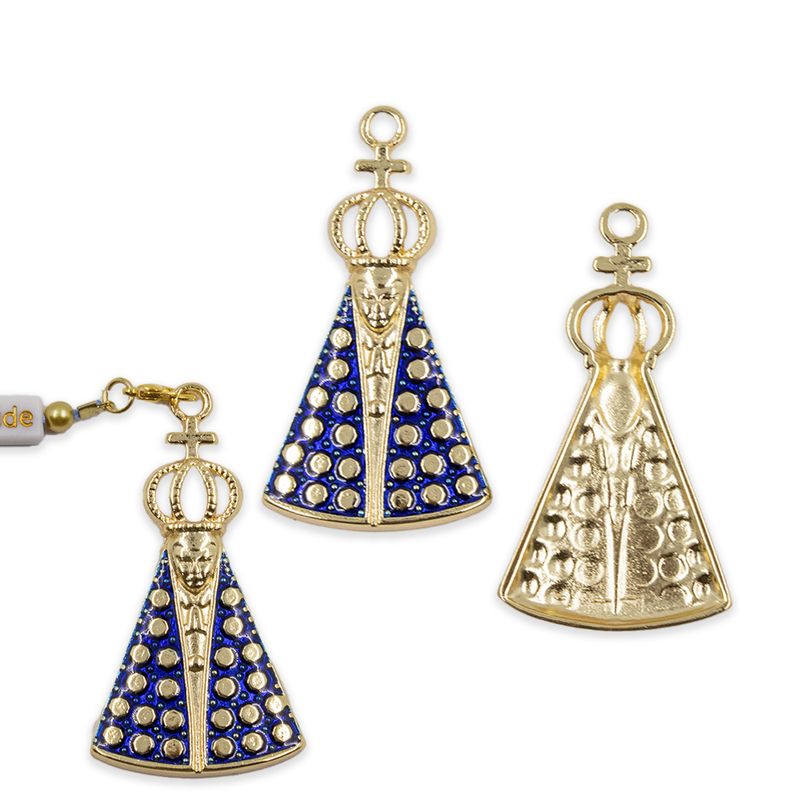 PINGENTE-CATAFORETICO-RESINADO-NOSSA-SENHORA-APARECIDA-53X30MM-EM-ZAMAC-COM-02-PECAS---DOURADO