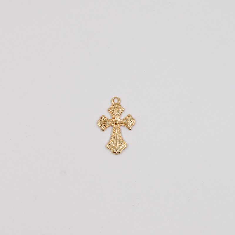 PINGENTE-CRUCIFIXO-TRABALHADO-CATAFORETICO-26X17MM-EM-ZAMAC-COM-24-PECAS---DOURADO