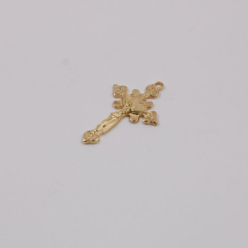 PINGENTE-CRUCIFIXO-TRABALHADO-CATAFORETICO-43X28MM-EM-ZAMAC-COM-12-PECAS---DOURADO