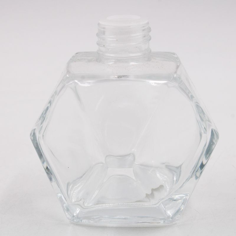 FRASCO-DE-VIDRO-PARA-AROMATIZADOR-R28-410-DIAMANTE-HEXAGONAL-200ML---CRISTAL-TRANSPARENTE