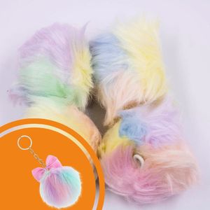 POMPOM TIE DYE 8CM EM POLIESTER COM 4 PEÇAS