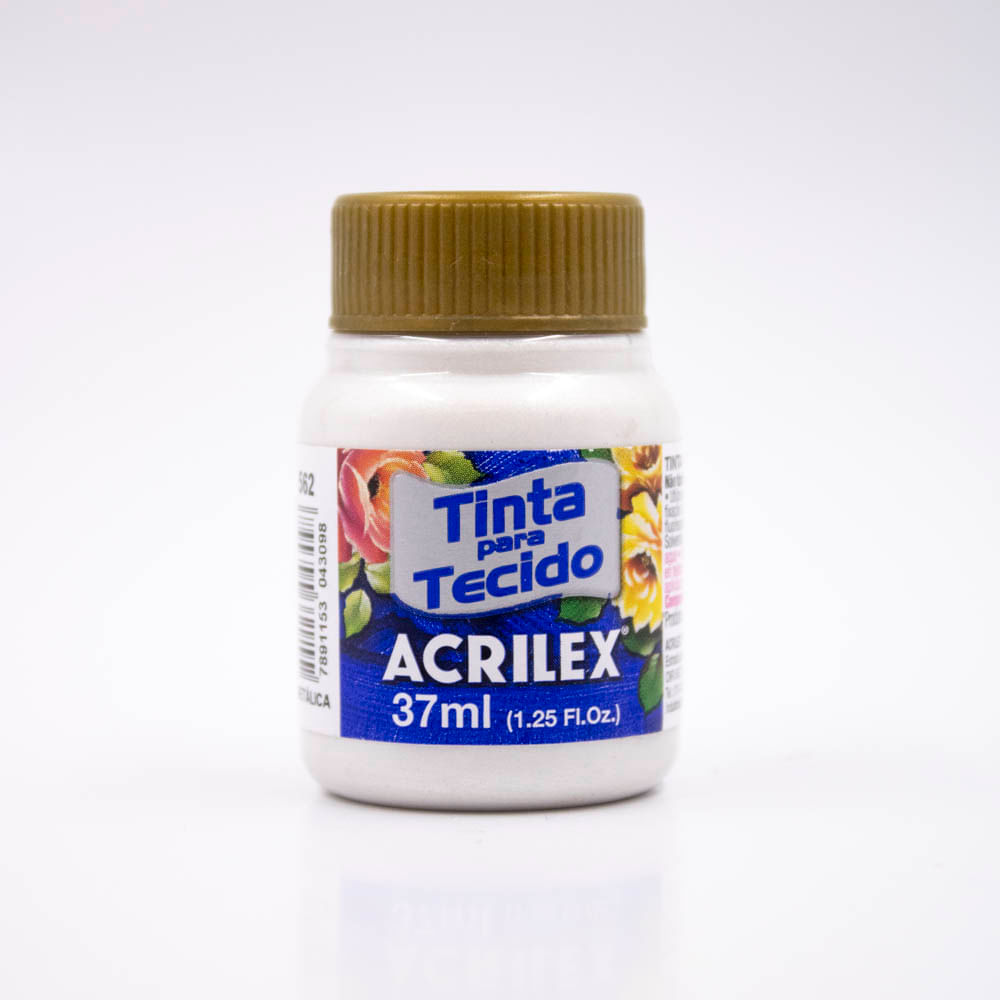 TINTA-PARA-TECIDO-METALICA-37ML-ACRILEX---562AC---BRANCO-METAL