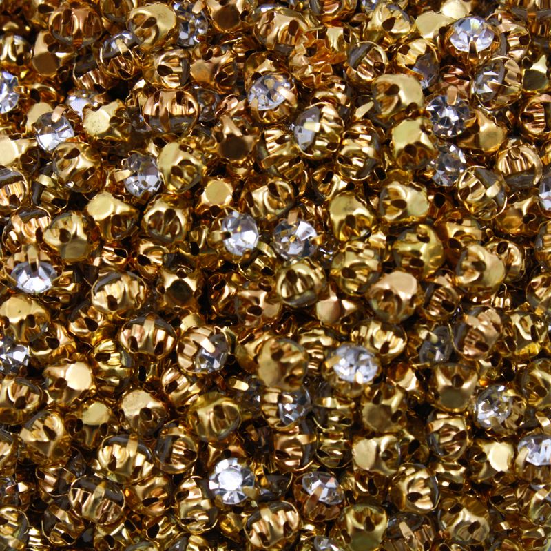 STRASS-DE-COSTURA-C-CAIXINHA-4-GARRRAS-SS16-EM-FERRO-COM-144-PECAS---722S---CRISTAL-DOURADO