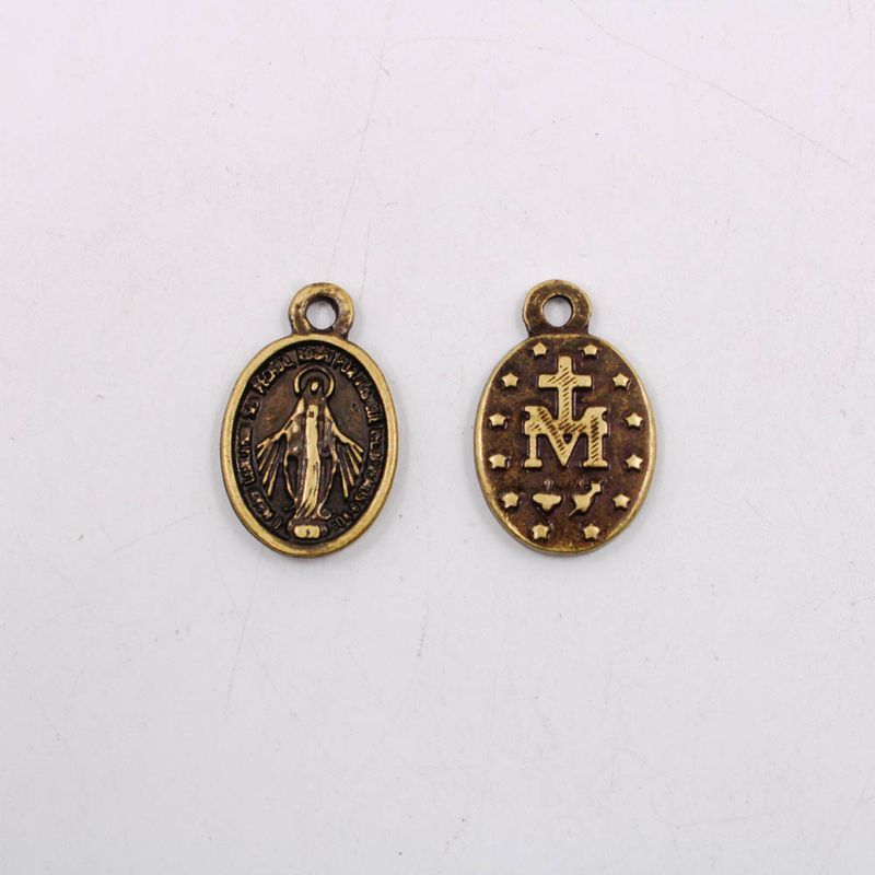 PINGENTE-NOSSA-SENHORA-35X25MM-EM-ZAMAC-COM-12-PECAS---OURO-VELHO