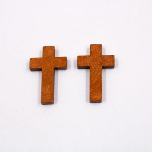 CRUZ PASSANTE DE MADEIRA 2.5X4CM COM 10 PEÇAS