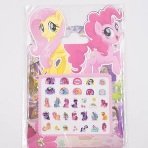 CARTELA DE ADESIVOS UNHA MY LITTLE PONY EM PLASTICO COM 12 PACOTES