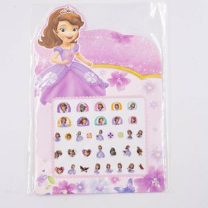 CARTELA DE ADESIVOS UNHA PRINCESA SOFIA EM PLASTICO COM 12 CARTELAS