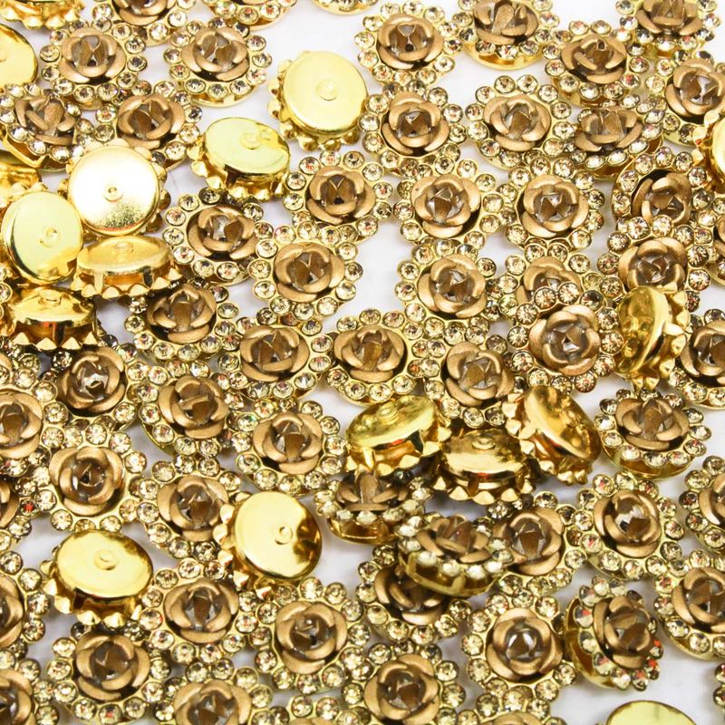 APLIQUE-FLOR-COM-STRASS-12MM-ALUMINIO-E-ACO-INOXIDAVEL-COM-200-PECAS-073---DOURADO-073