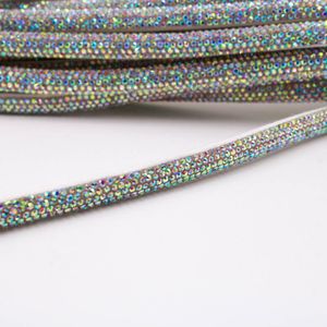 TUBO DE STRASS MEIA CANA 6MM COM 10 METROS