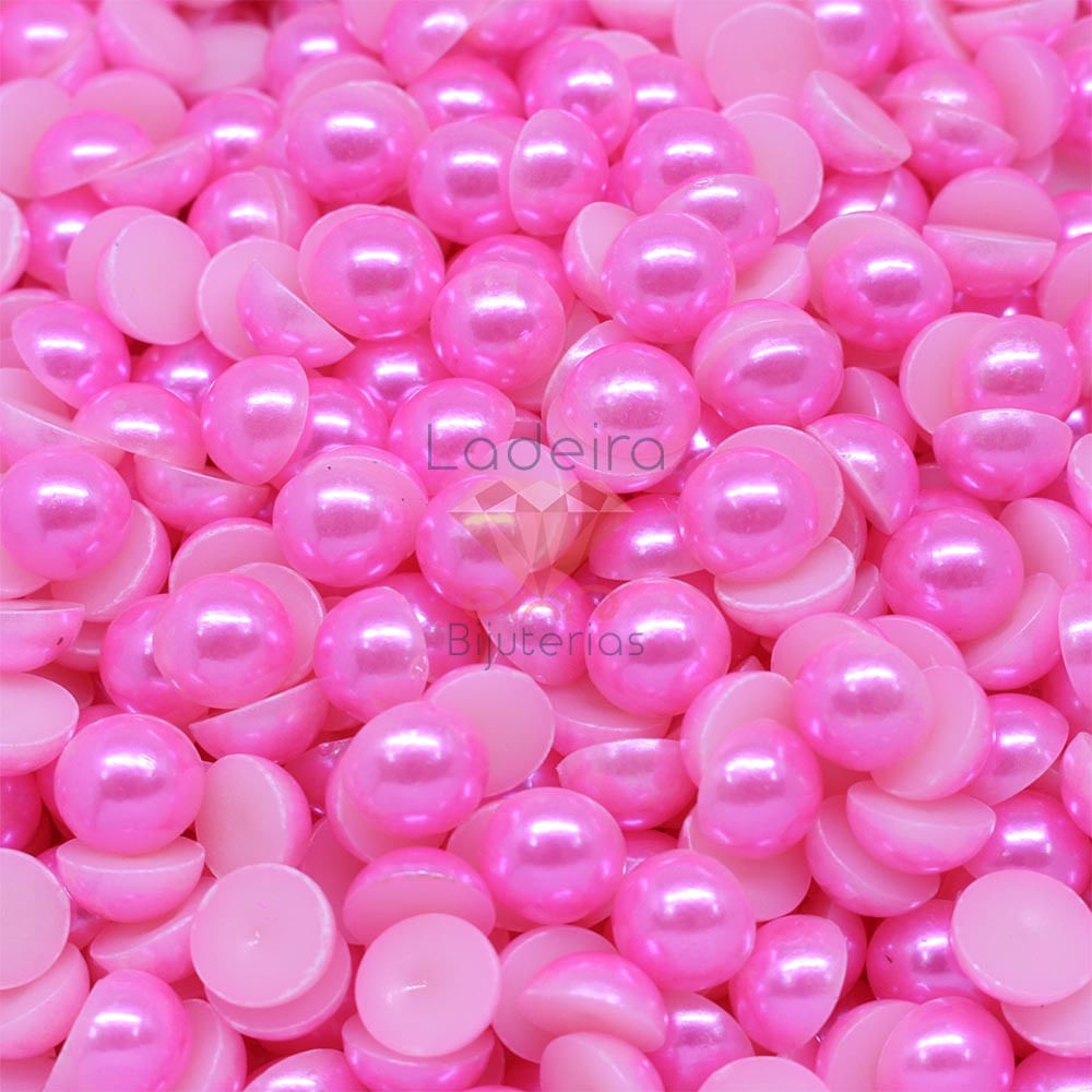 MEIA-PEROLA-PARA-COLAGEM-10MM-EM-ABS-COM-50GR-ROSA-CHICLETE