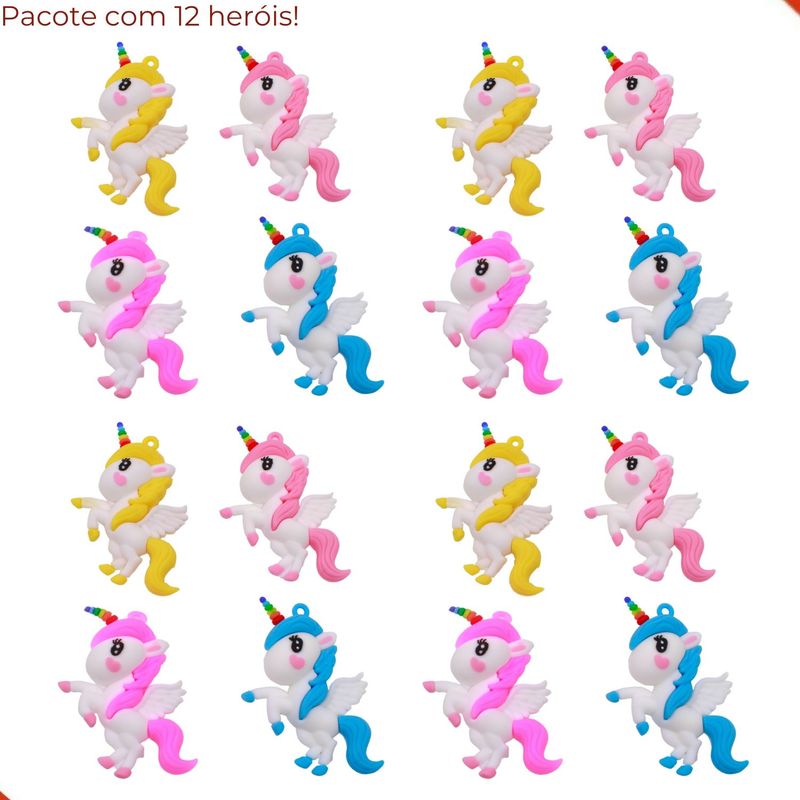 PINGENTE-UNICORNIO-78MM-EMBORRACHADO-COM-16-PECAS---COLORIDO