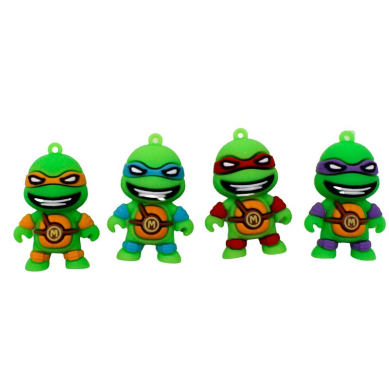 PINGENTE-TARTARUGAS-NINJAS-50MM-EMBORRACHADO-COM-12-PECAS---103---COLORIDO