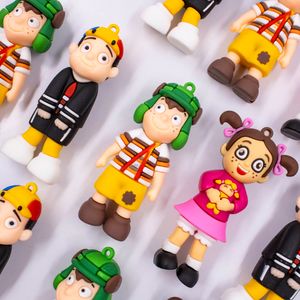 PINGENTE PARA CHAVEIRO TURMA DO CHAVES 70MM EMBORRACHADO COM 12 PEÇAS