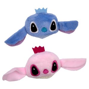 PELUCIA STITCH E ANGEL 55MM EM POLIESTER COM 12 PEÇAS