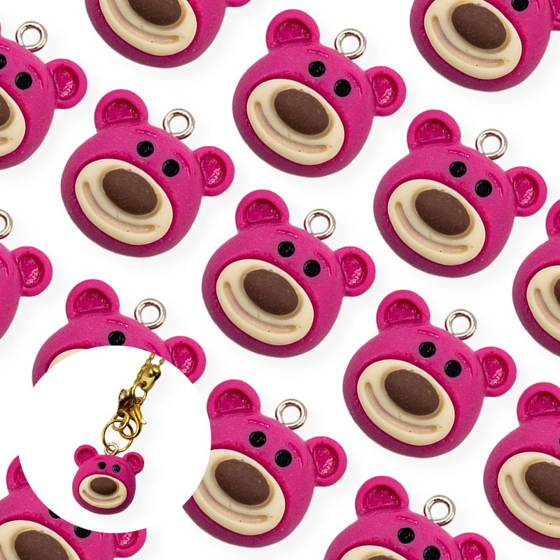 PINGENTE-TOY-STORY-ROSTO-LOTSO-19X21MM-EM-RESINA-COM-100-PECAS---213---ROSA-Z13