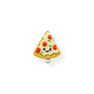 PINGENTES FATIA DE PIZZA 22MM EM RESINA COM 50 PEÇAS