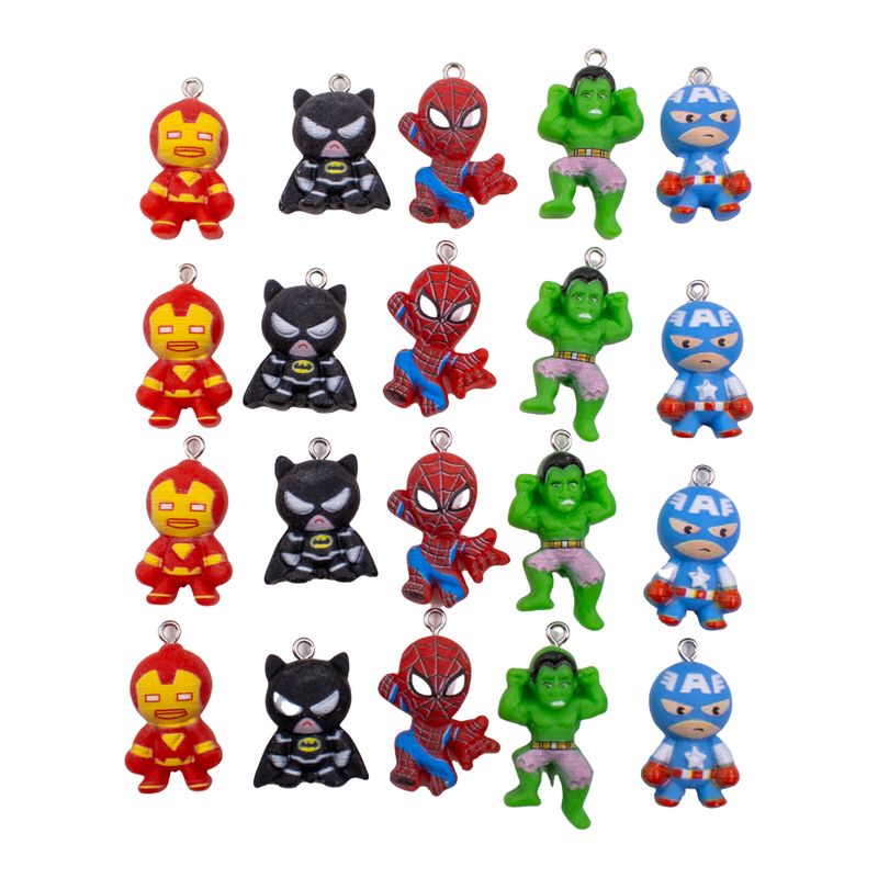 PINGENTE-MINI-SUPER-HEROIS-EM-RESINA-COM-100-PECAS---103---COLORIDO