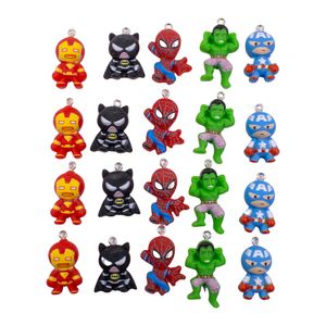 PINGENTE MINI SUPER-HEROIS EM RESINA COM 100 PEÇAS