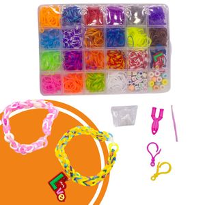 KIT  MONTAGEM DIY DE PULSEIRAS EM PVC COM 21 CORES