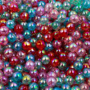 BOLA TRANSLUCIDA COM GLITTER 08MM EM PLASTICO COM 500G