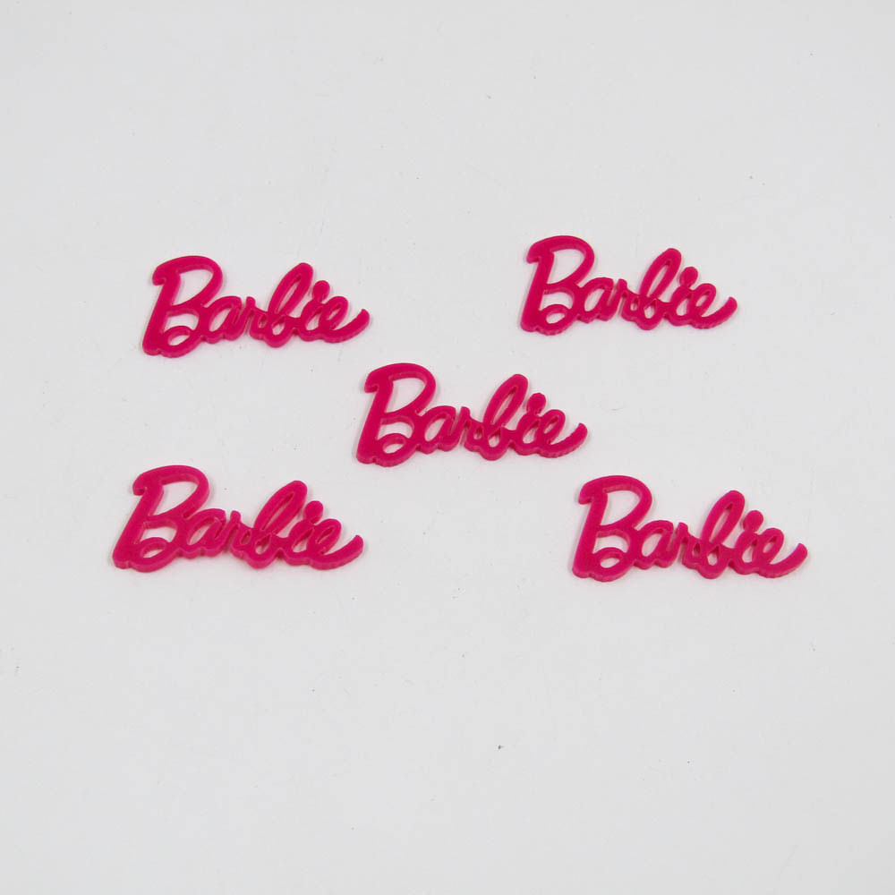 APLIQUE-LOGO-BARBIE-50X25MM-EM-ACRILICO-COM-50-PECAS---170---ROSA