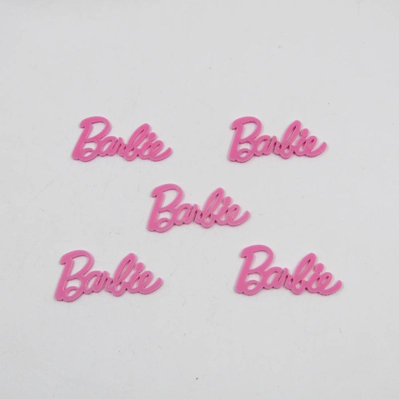 APLIQUE-LOGO-BARBIE-50X25MM-EM-ACRILICO-COM-50-PECAS---ROSA-CLARO