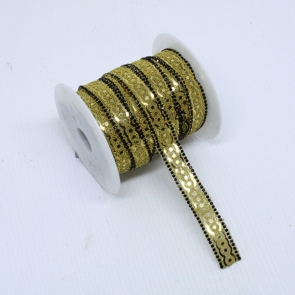 STRASS-COM-CAVIAR-15MM-TERMOCOLANTE-COM-9-METROS-224KR---DOURADO-PRETO-224