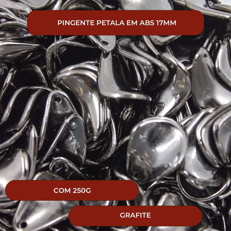 PINGENTE-PETALA-EM-ABS-17MM-COM-250G-076---GRAFITE-076