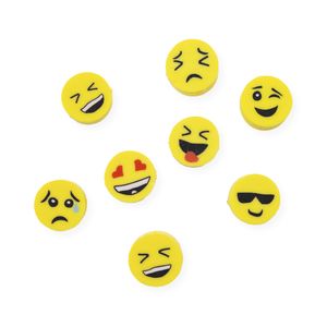 ENTREMEIO FIMO EMOJI 10MM EM PVC COM 500 PEÇAS